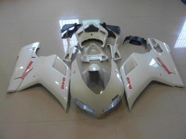 Ducati 848 1098 1198 2007-2014 - Blanco Perla Rojo Calcomanías