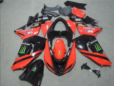 Kawasaki ZX10R 2006-2007 - Negro Rojo Touch4 Monster