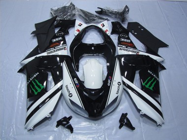 Kawasaki ZX6R 2007-2008 - Negro Blanco Monster Touch4