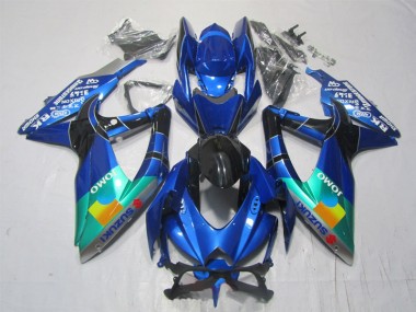 Suzuki GSXR 1000 K7 2007-2008 - Azul Negro Verde Jomo