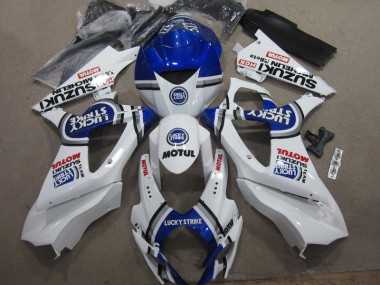 Suzuki GSXR 1000 K7 2007-2008 - Blanco Azul Lucky Strike Rojo Motul