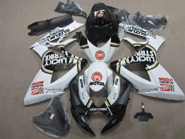 Suzuki GSXR 600 K6 2006-2007 - Negro Blanco Lucky Strike Motul