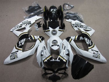 Suzuki GSXR 600 K8 2008-2010 - Blanco Lucky Strike Negro Motul