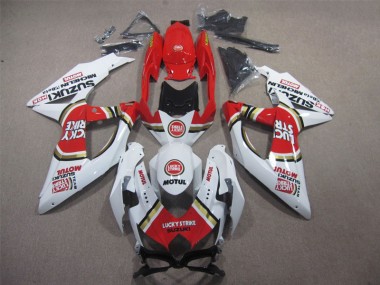 Suzuki GSXR 600 K8 2008-2010 - Blanco Lucky Strike Rojo Motul