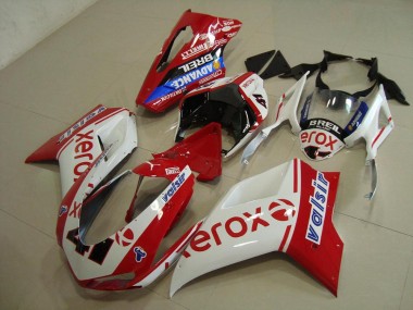 Ducati 848 1098 1198 2007-2014 - Blanco Rojo Xerox