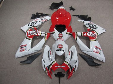 Suzuki GSXR 1000 K5 2005-2006 - Blanco Lucky Strike Rojo Motul